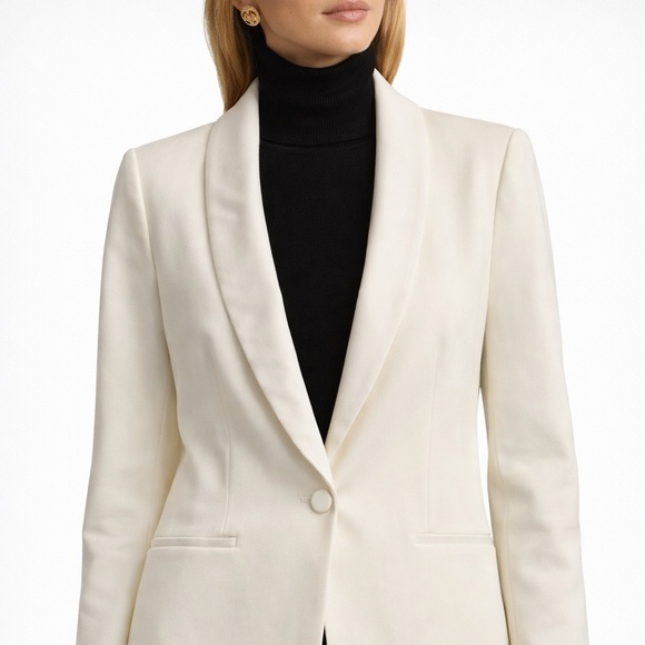 Zara Jackets & Blazers - Zara White Tuxedo Blazer